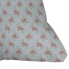 Deny Designs Evanjelina and Co Vintage French Flower Blue Square Indoor Throw Pillow - 3 of 4