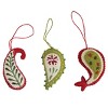Split P Paisley Red Felt Ornaments Pack Of 6 - 2 of 4