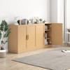 31"x62"x16" Wood Accent Cabinet in Natural Color, Storage Organizer with Adjustable Shelves for Kitchen Bedroom Entryway Living Room Dinning Room - 2 of 4