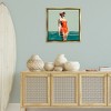 Stupell Industries Retro Woman in Swimsuit Black Floater Framed Canvas Wall Art - 2 of 4