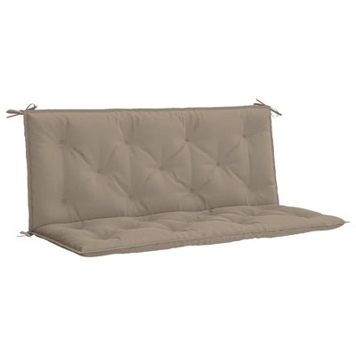 vidaXL Indoor/Outdoor Bench Cushions 2 pcs, Non-slip, Water-Repellent, Taupe 47.2"x19.7"x2.8"