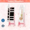 Infans Kids Jewelry Cabinet Standing Children Jewelry Organizer w/Full-Length Mirror - 2 of 4