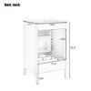 Gulches Modern Bathroom Vanity, 20.3" with Sink, Drawer & Soft-Closing Door, Grey Finish - 3 of 4