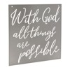 Faithful Finds Christian Wall Decor, With God All Things Are Possible (13 x 13 In) - image 4 of 4