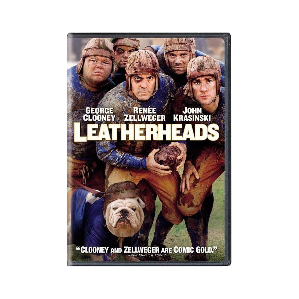 Leatherheads (DVD), Movies Oscar winners George Clooney and Renee Zellweger match wits in Leatherheads, a quick-witted romantic comedy set against the backdrop of America's nascent pro-football league in 1925. Clooney plays Dodge Connolly, a charming, brash football hero who is determined to guide his team from bar brawls to packed stadiums. But after the players lose their sponsor and the entire league faces certain collapse, Dodge convinces a college football star to join his ragtag ranks. The captain hopes his latest move will help the struggling sport finally capture the country's attention. Welcome to the team Carter Rutherford (John Krasinski), America's favorite son. A golden-boy war hero who single-handedly forced multiple German soldiers to surrender in WWI, Carter has dashing good looks and unparalleled speed on the field. This new champ is almost too good to be true, and Lexie Littleton (Zellweger) aims to prove that's the case. A cub journalist playing in the big leagues, Lexie is a spitfire newswoman who suspects there are holes in Carter's war story. But while she digs, the two teammates start to be serious off-field rivals for her fickle affections.