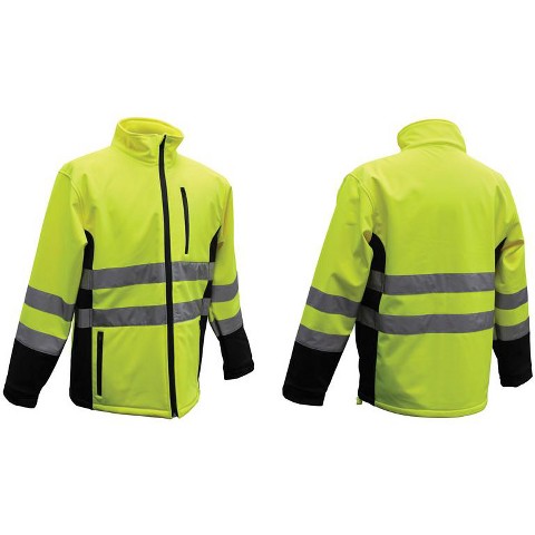 Boss Hi-Vis Yellow Polyester Rain Jacket XXL