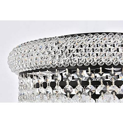 Primo 14'' Chrome Flush Mount with Clear Royal Cut Crystal