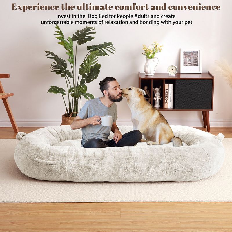 Giant Dog Bed for Men and Women, 75"x48"x14" - Washable & Plush Dog Bed for People, Suitable for Adults£¬Human-Sized Bed, 2 of 9