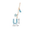 Unique Bargains Flower Heart Sequin Letter Water Cup Pendant Pink 1 Pc - 2 of 4