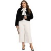 Agnes Orinda Women's Plus Size Faux Fur Long Sleeve Open Front Winter Warm Shaggy Parka Overcoats - 3 of 4