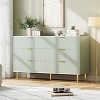 Fluted 6-Drawer Dresser 29.5" Wide - Modern Wood Chest,Gold Handles, Vertical Storage Cabinet for Bedroom to Entryway - 4 of 4