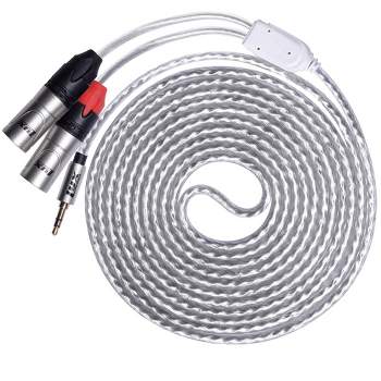 LyxPro 1/8'' TRS to Dual XLR Male Microphone Cable, 10 Ft. Y-Mic Cord