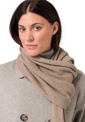 Style Republic 100% Pure Cashmere Women's Knitted Scarf - Nougat : Target