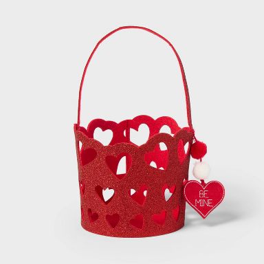Valentine's Day Felt Basket Red - Spritz™