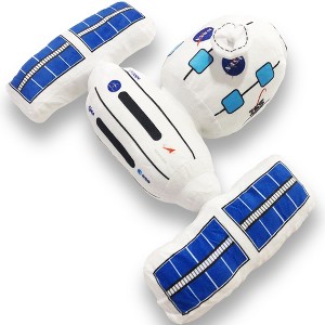ArtCreativity International Space Station Plush - Soft Stuffed Spaceship Toy, 3+ - 1 of 4