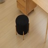 FURNIinspire Ottomans And Benches Modern Round Storage Ottoman With Removable Lid Storage Metal Base Ottoman Footstool, Black, 13.00"*13.00"*15.80" - 4 of 4