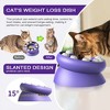 HOMLUX Cat Slow Feeder Bowl – Puzzle Toy & Treat Dispenser for Indoor Kitty Weight Control,Purple - 3 of 4