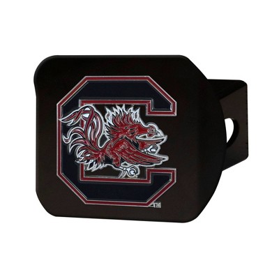 NCAA University of South Carolina Gamecocks Metal Emblem Hitch Cover - Black