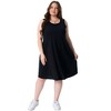 Agnes Orinda Women's Plus Size Boho Sleeveless Round Neck Midi Beach Sundress with Pocket - 3 of 4