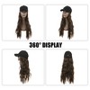 Unique Bargains Women's Baseball Cap with Hair Extensions Fluffy Curly Wavy Hairstyle Wig Hat 26" - 2 of 4