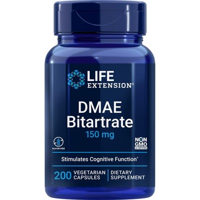 DMAE Bitartrate (dimethylaminoethanol) 150 mg by Life Extension  -  200 VegCap
