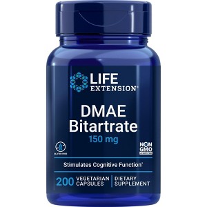 DMAE Bitartrate (dimethylaminoethanol) 150 mg by Life Extension  -  200 VegCap - 1 of 2