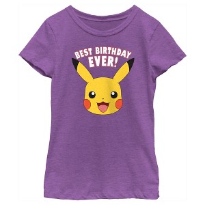 Girl's Pokemon Pikachu Best Birthday Ever T-Shirt - 1 of 4