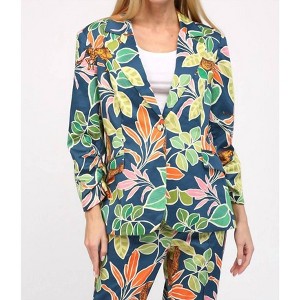 Women's Tropical Print Satin Blazer - Fate by LFD - 1 of 4