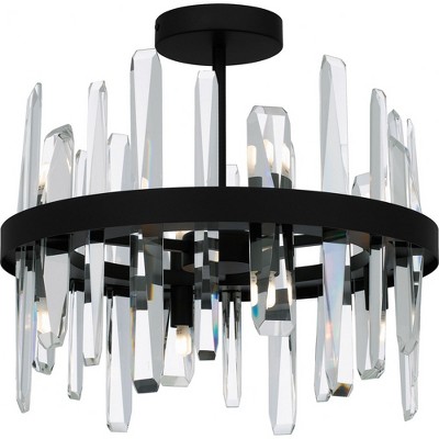 Quoizel Lighting Regal 8 - Light Semi-Flush Mount in  Matte Black