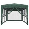 vidaXL Heavy-Duty Party Tent with Mesh Sidewalls, UV and Water-Resistant, Green, Made from High-Density Polyethylene and Iron Frame, 9.8'x19.7 - 3 of 4