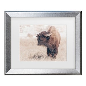 Trademark Fine Art - Nathan Larson Bison Call Matted Framed Art - 1 of 4