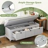 CENGHU Classic Storage Ottoman Bench, Storage Bench with Cushioned Seat and Three Drawers for Storage, for Entryway and Living Room - 3 of 4