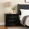 Royal Hampton Contemporary 2 Drawer Wood  Nightstand By Ireland , Black - 2 of 4
