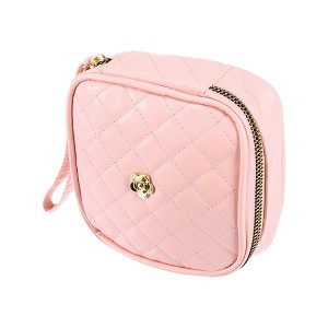 Unique Bargains Women's Durable Floral Makeup Bag 1 Pc - 1 of 4