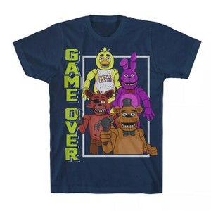 Seven Times Six Five Nights At Freddy's T-Shirt Boy's Game Over Short Sleeve Graphic Tee Blue - 1 of 3