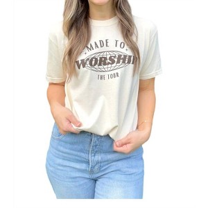 Women's Made To Worship Tee - Comfort Colors - 1 of 4