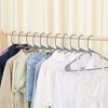 VECELO 25/50 pk Plastic Hanger Non Slip Clothes Hangers Space Saving Heavy Duty Notched Coat Hanger - 2 of 4