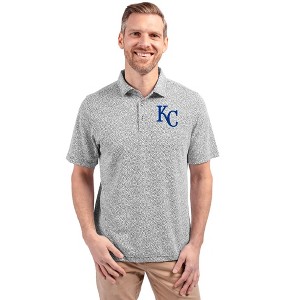 Kansas City Royals Cutter & Buck Virtue Eco Pique Botanical Print Recycled Mens Polo - 1 of 1