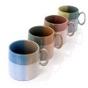 Gibson Home 19.5oz 4pk Ceramic Glasgow Assorted Mugs: Multicolor Coffee Drinkware, Microwave & Dishwasher Safe - 2 of 3