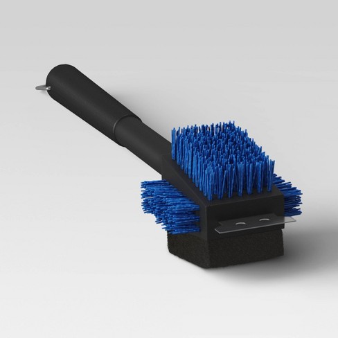 Grill Cleaning Brush Blue Nylon Bristles Black - Room Essentials™ : Target