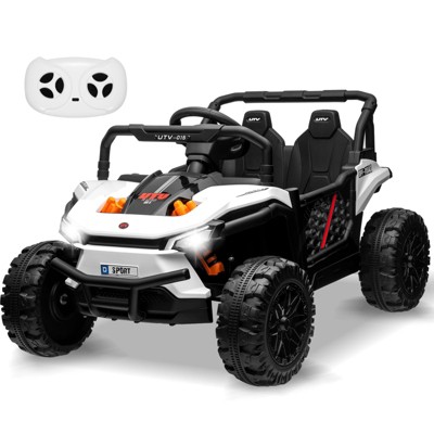 12V Electric UTV Car with Remote Control, Ride on Truck with Toy Storage