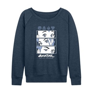 Women's - Avatar: The Last Airbender - Airbenders Lightweight French Terry Wide Neck Long Sleeve Shirt - 1 of 4