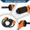 Unique Bargains Bike Padlock Spiral 5 Digit Resettable Bike Cable Lock Black Orange 47.24" 1 Set - 2 of 4