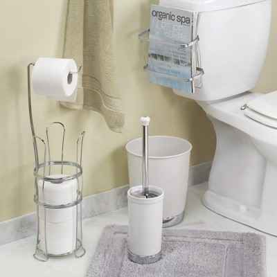 iDesign York White Steel Classic American Trash Can
