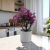 Unique Bargains Artificial Plants Coin Chrysanthemum with Cylinder Vase Plastic 3.15"x3.15"x9.45" 1 Pc - 2 of 4