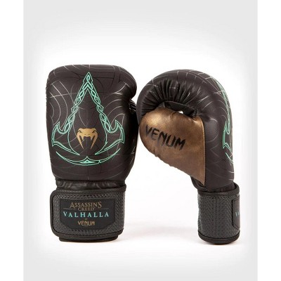 Venum Elite Evo Hook and Loop Boxing Gloves - Black/Bronze