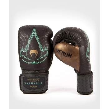 Venum Elite Evo Hook and Loop Boxing Gloves - White/Gold