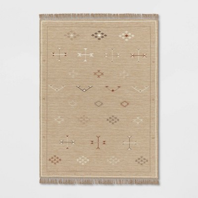 8'x8' Square Butterfield Woven Novelty Area Rug Tan - Threshold™ : Target