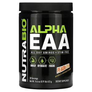 NutraBio Alpha EAA, Peach Tea, 0.91 lb (413 g) - 1 of 3
