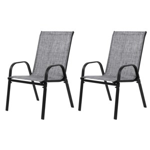 4 Piece Patio Chairs, Outdoor Camping Chairs With Breathable Textilene Fabric, Set Of 4 Garden Chairs With Armrest High Backrest-Cuddlewood - 1 of 4